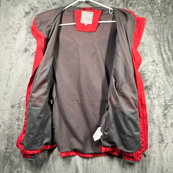 Bench Windbreaker Jacket Womens XL Red Lightweight Hooded Packable Performance - Picture 14 of 14